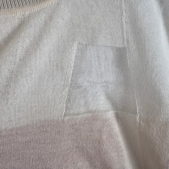 AKRIS Double Layer Intarsia Long Sleeves Silk Blend Sweater Size 10 $1690 - Picture 5 of 8